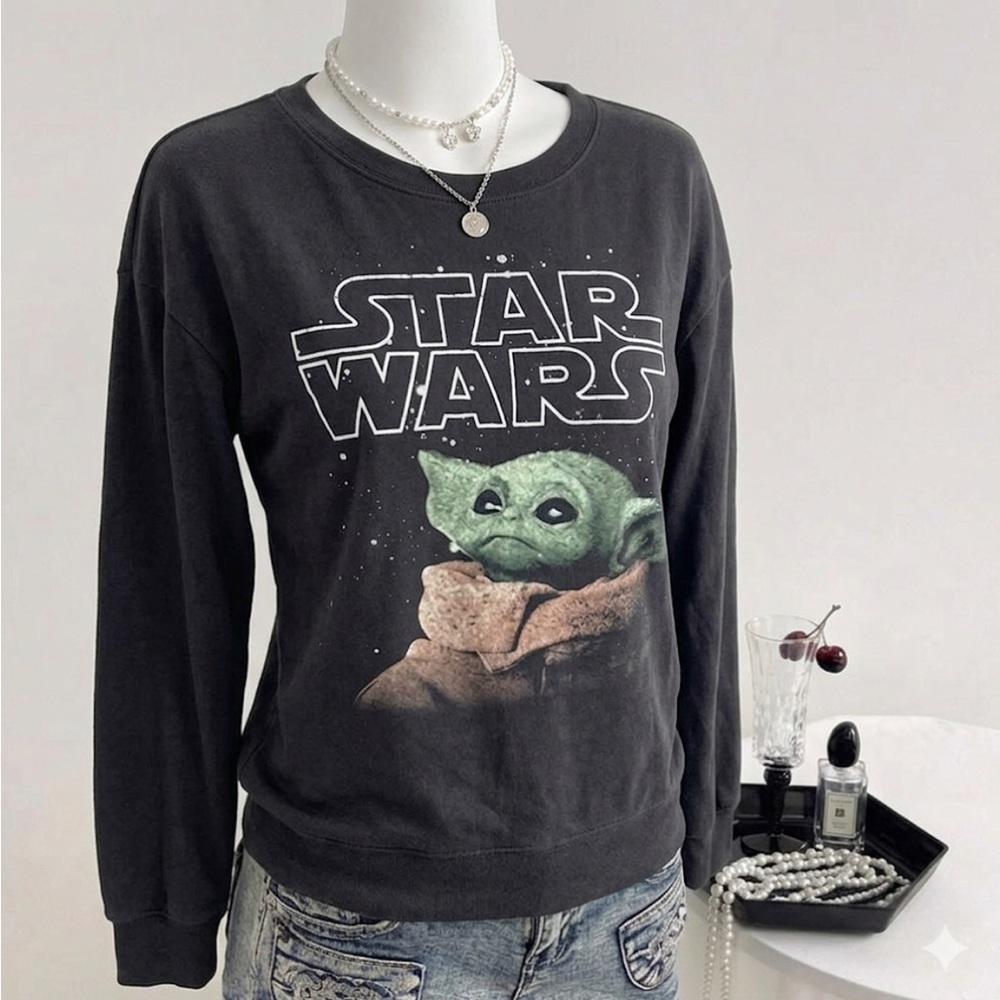 Star Wars Black Shirt with Green Baby Yoda